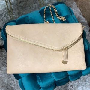 Taupe crossbody or clutch